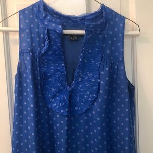 Anthropologie Blue tassel shirt size S